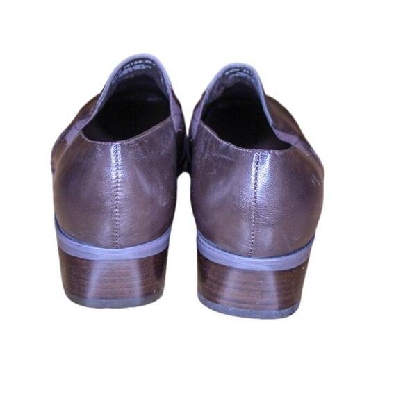 Trotters Loafers Slip On Shoes Chocolate Brown Leather Square Toe 8WW - Picture 4 of 6